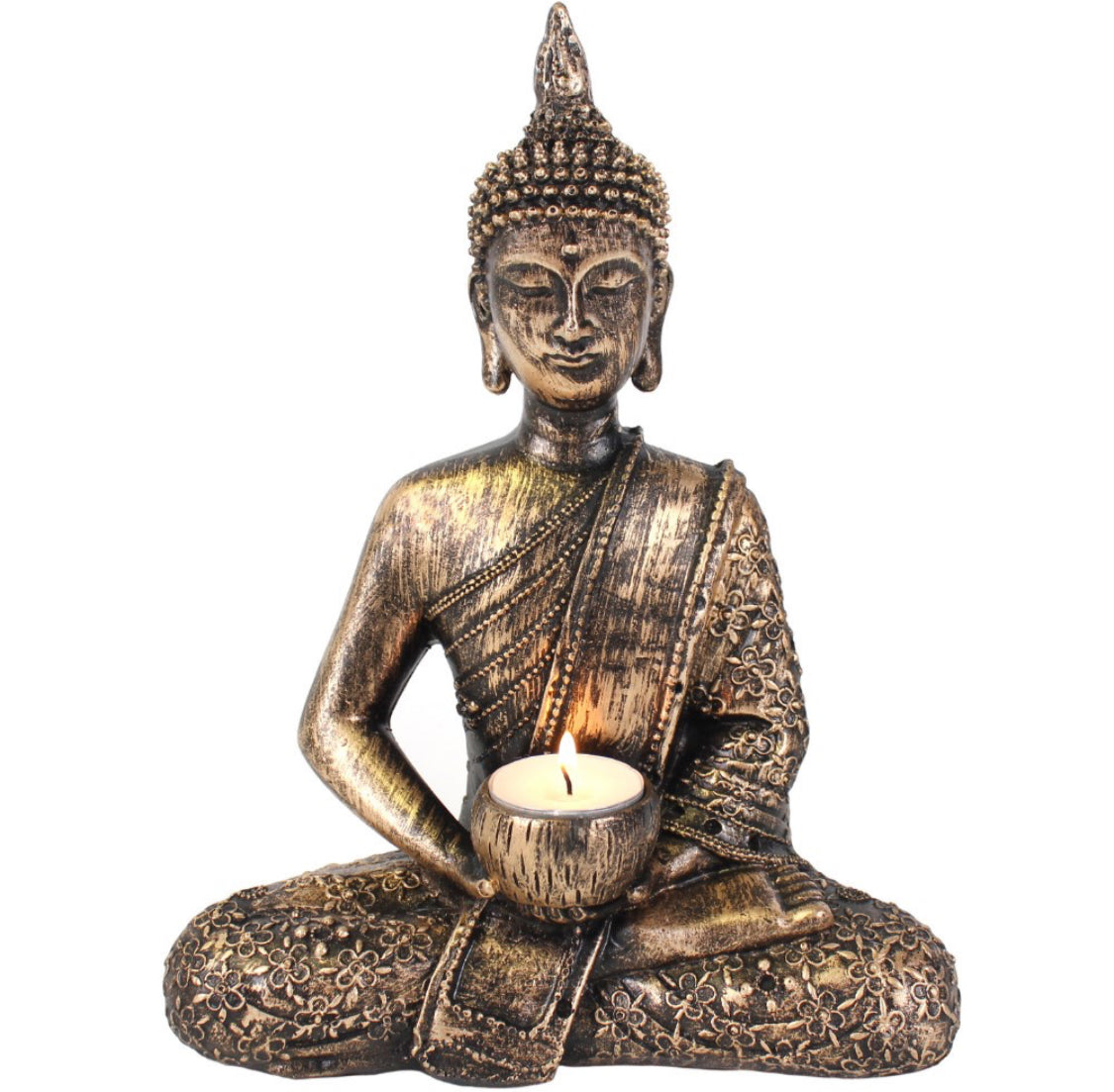 Sitting Thai Buddha Tealight Holder