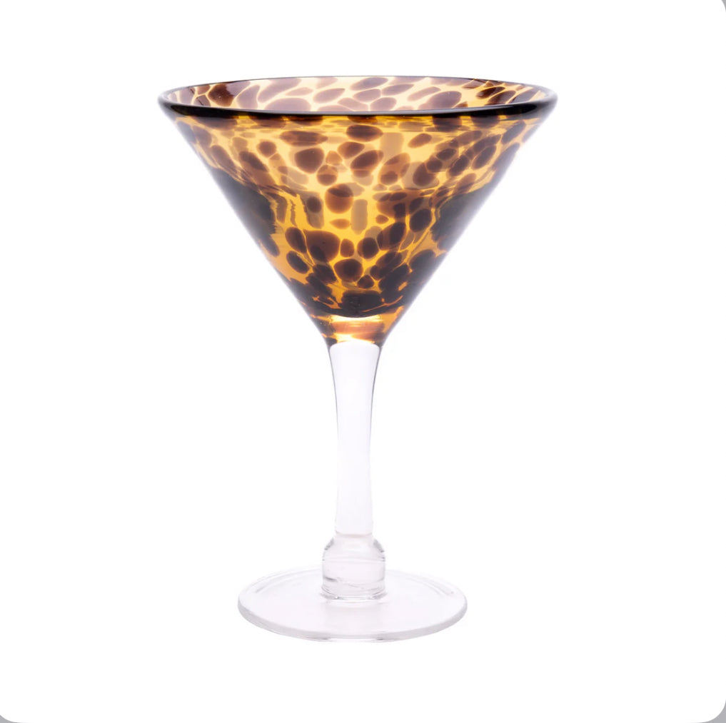 Leopard Martini Large Glass