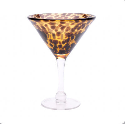 Leopard Martini Large Glass
